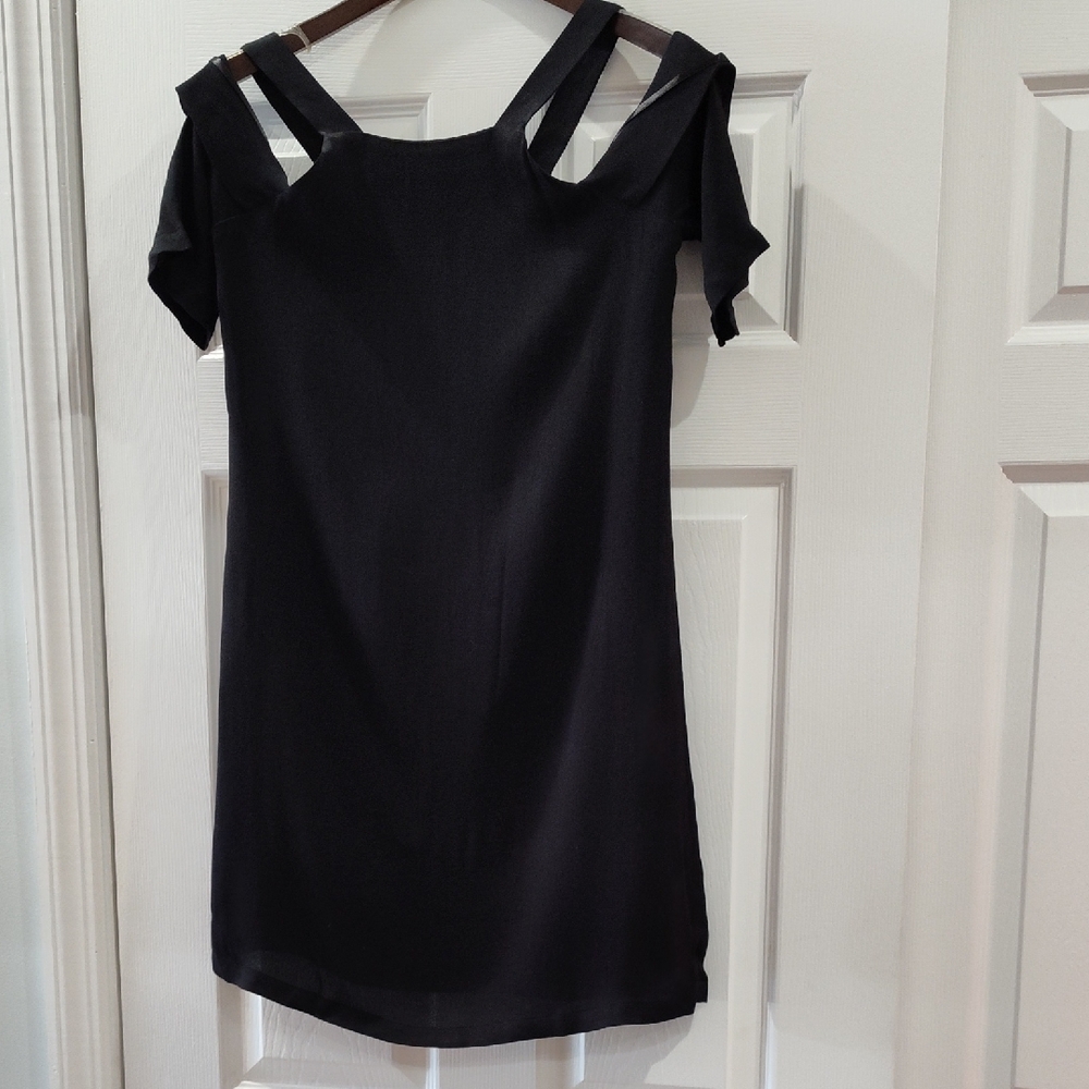 Naked Zebra Elegant Black Mini Dress
